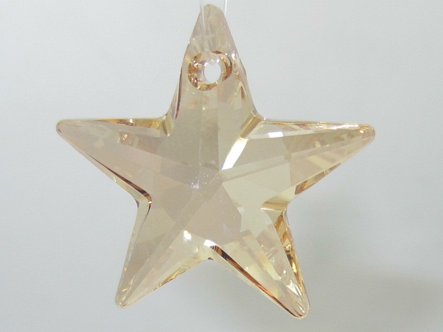 1pc. 28mm PENDANT STAR GOLDEN SHADOW European Rhinestone